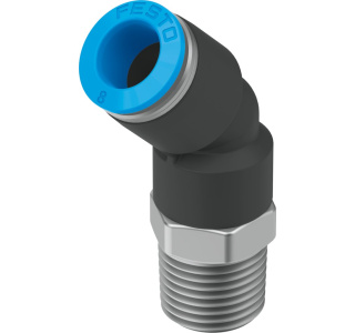 Nástrčná, uhlová spojka 45° na rúrku, vonkajší kužeľový závit BSPT (R), FESTO